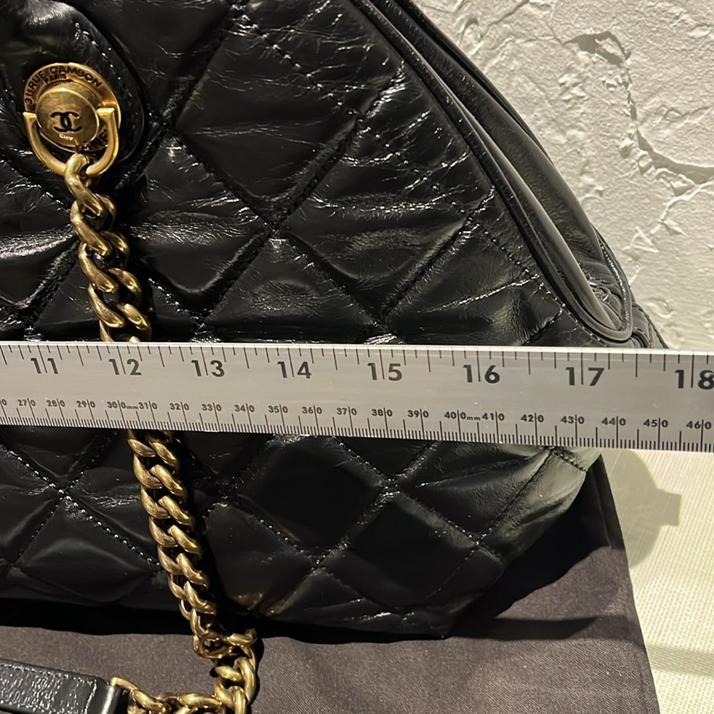 CHANEL CC GHW Chain Hand Shoulder Bag Calfskin Leather#18207685 Black - Picture 14 of 15